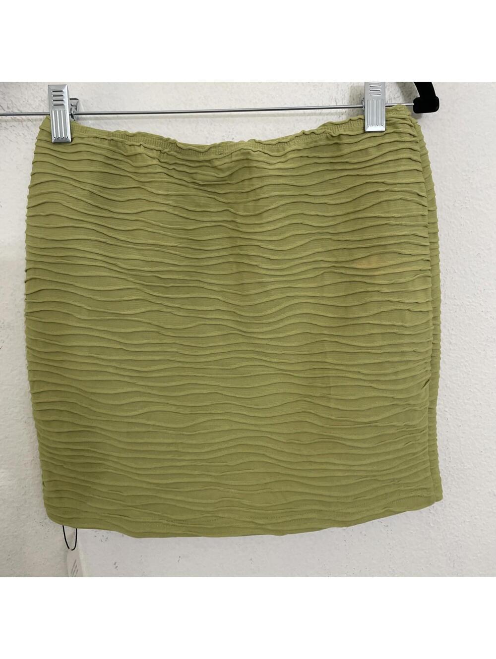 superdown Olive Green Ribbed Mini Skirt - Picture 6 of 8